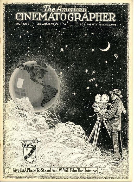 AMERICAN CINEMATOGRAPHER magazine side cover Issue 50  Vol 4 No 5 August 1923