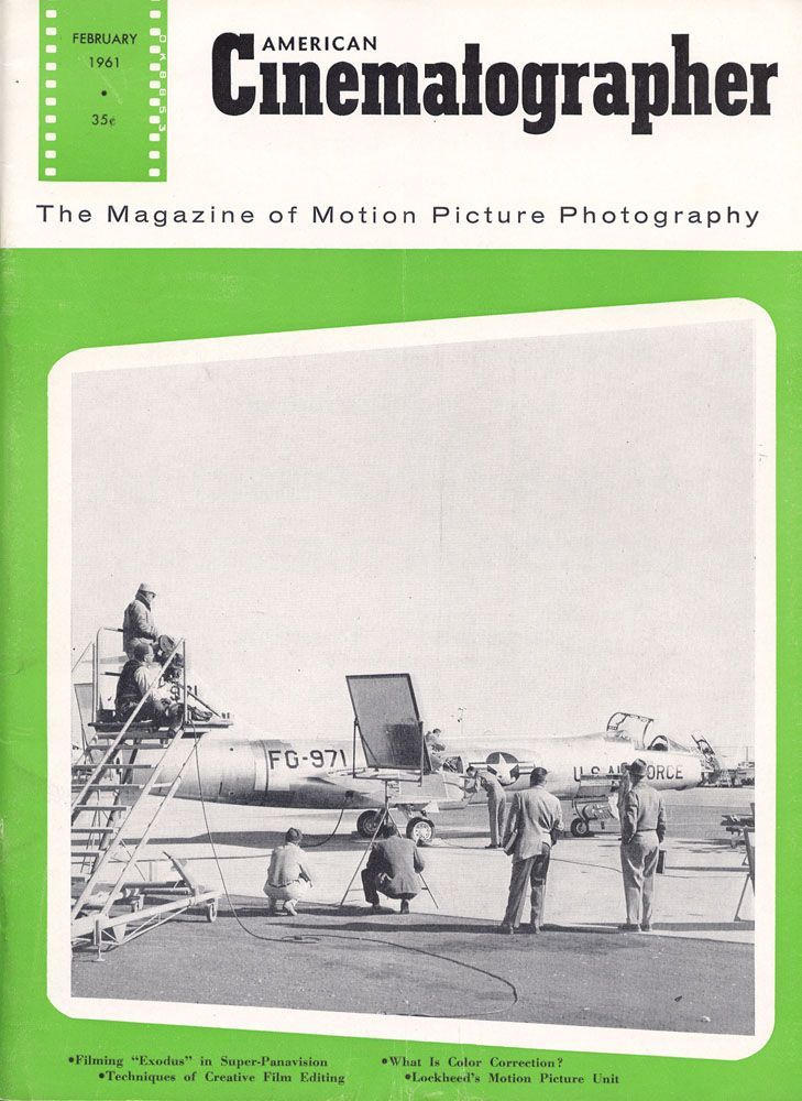 AMERICAN CINEMATOGRAPHER magazine side cover Issue 500 February 1961
