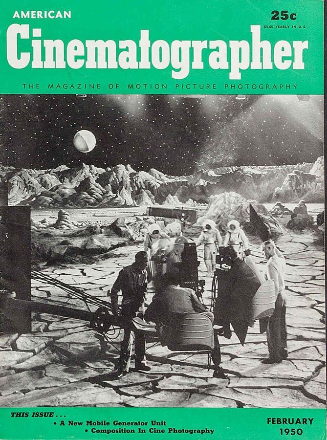 AMERICAN CINEMATOGRAPHER magazine side cover Issue 368 February 1950