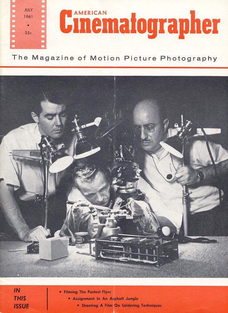 AMERICAN CINEMATOGRAPHER magazine side cover Issue 505 July 1961