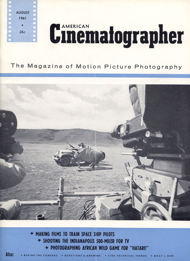 AMERICAN CINEMATOGRAPHER magazine side cover Issue 506 August 1961