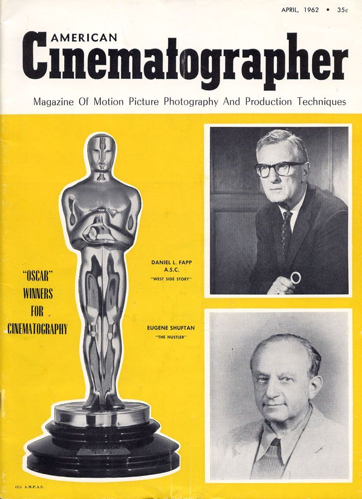 AMERICAN CINEMATOGRAPHER magazine side cover Issue 514 April 1962
