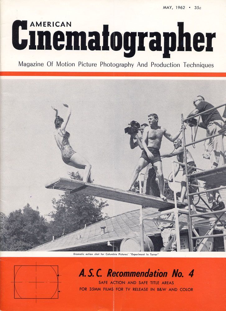 AMERICAN CINEMATOGRAPHER magazine side cover Issue 515 May 1962