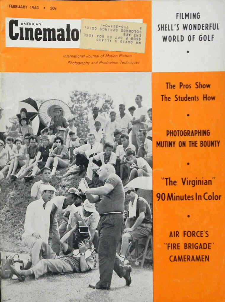 AMERICAN CINEMATOGRAPHER magazine side cover Issue 524 February 1963