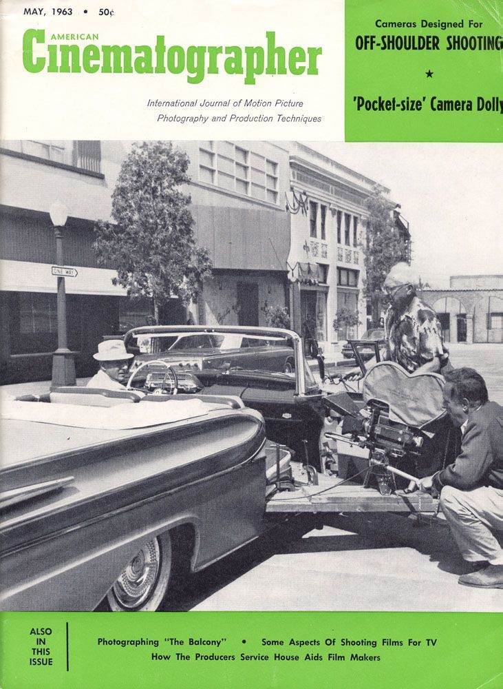 AMERICAN CINEMATOGRAPHER magazine side cover Issue 527 May 1963