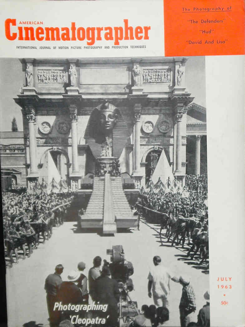 AMERICAN CINEMATOGRAPHER magazine side cover Issue 529 July 1963