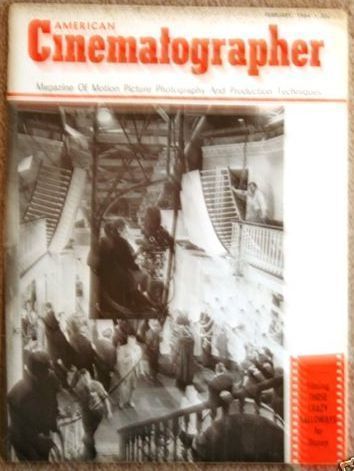 AMERICAN CINEMATOGRAPHER magazine side cover Issue 536 February 1964