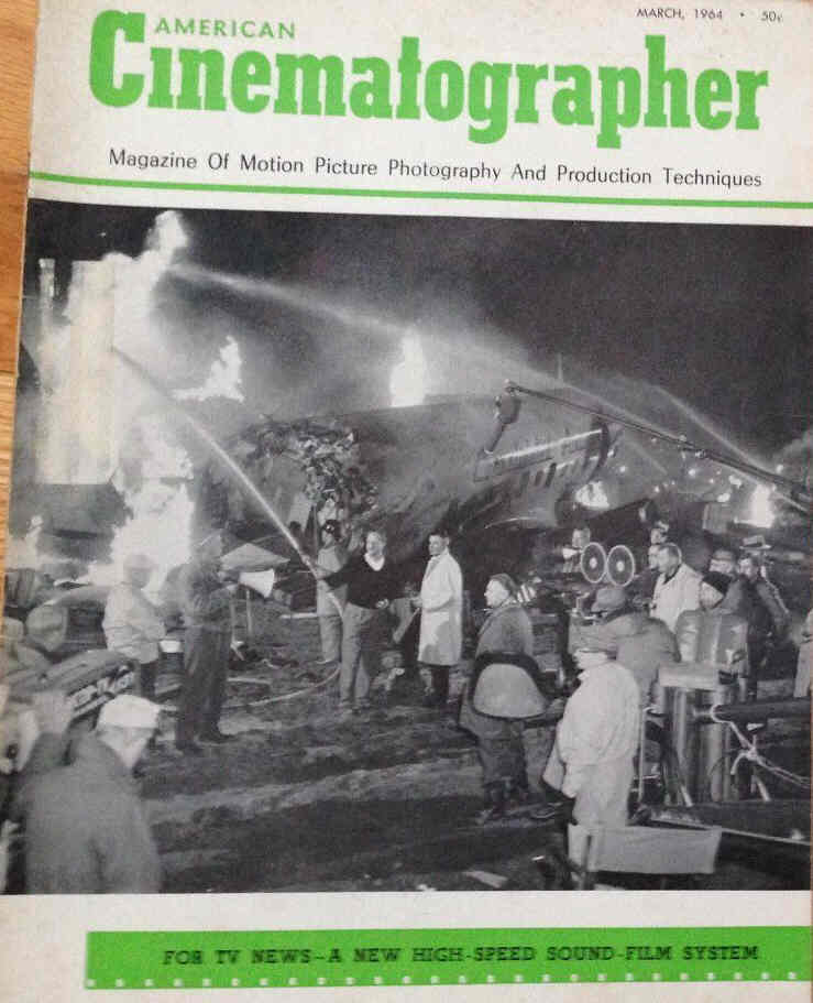 AMERICAN CINEMATOGRAPHER magazine side cover Issue 537 March 1964