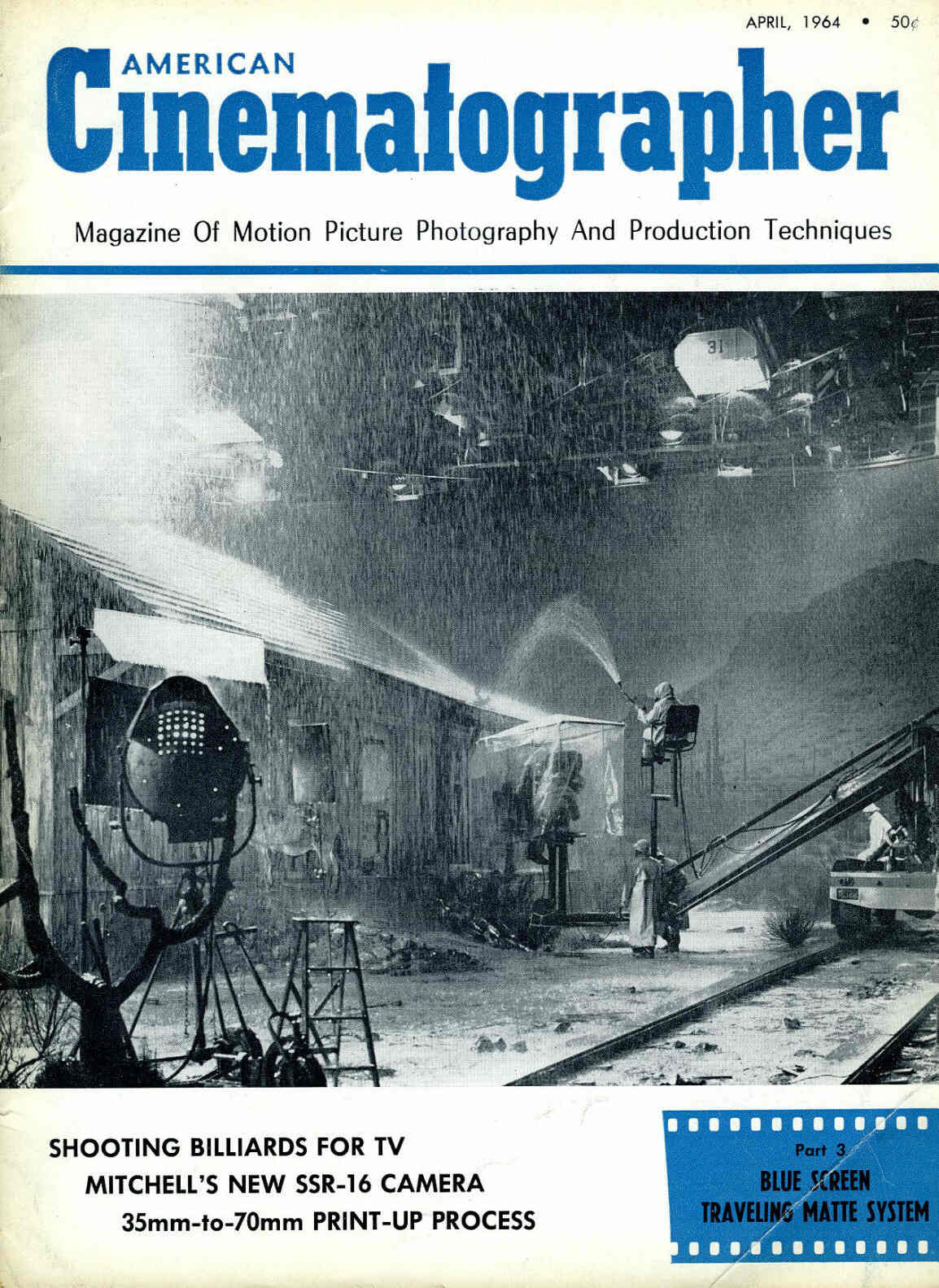 AMERICAN CINEMATOGRAPHER magazine side cover Issue 538 April 1964