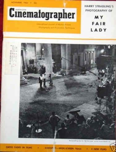 AMERICAN CINEMATOGRAPHER magazine side cover Issue 545 November 1964