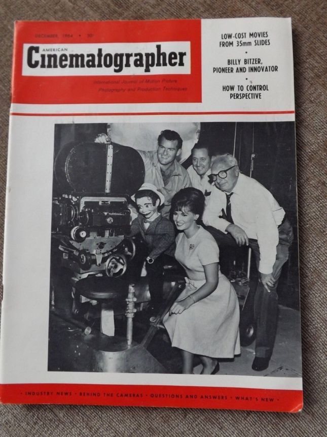 AMERICAN CINEMATOGRAPHER magazine side cover Issue 546 December 1964