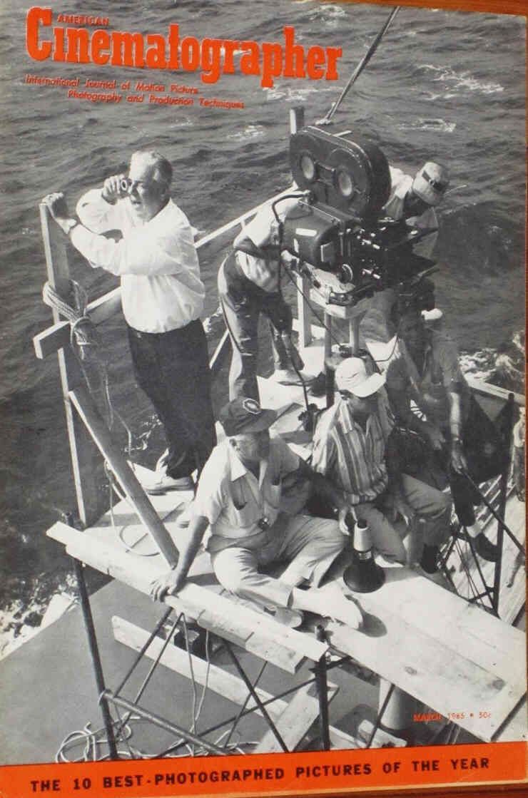 AMERICAN CINEMATOGRAPHER magazine side cover Issue 549 March 1965