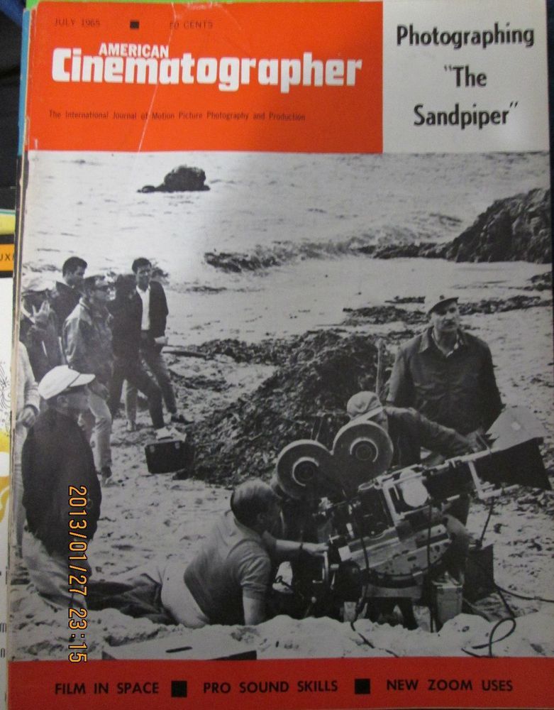 AMERICAN CINEMATOGRAPHER magazine side cover Issue 553 July 1965