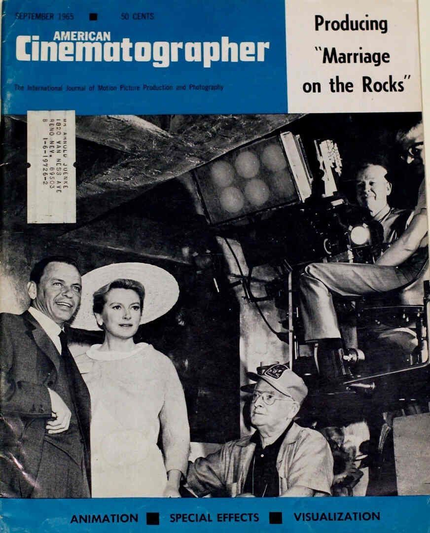 AMERICAN CINEMATOGRAPHER magazine side cover Issue 555 September 1965