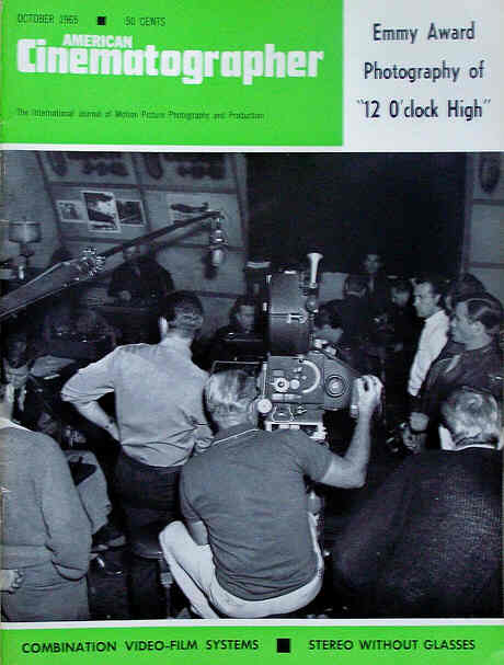 AMERICAN CINEMATOGRAPHER magazine side cover Issue 556 October 1965