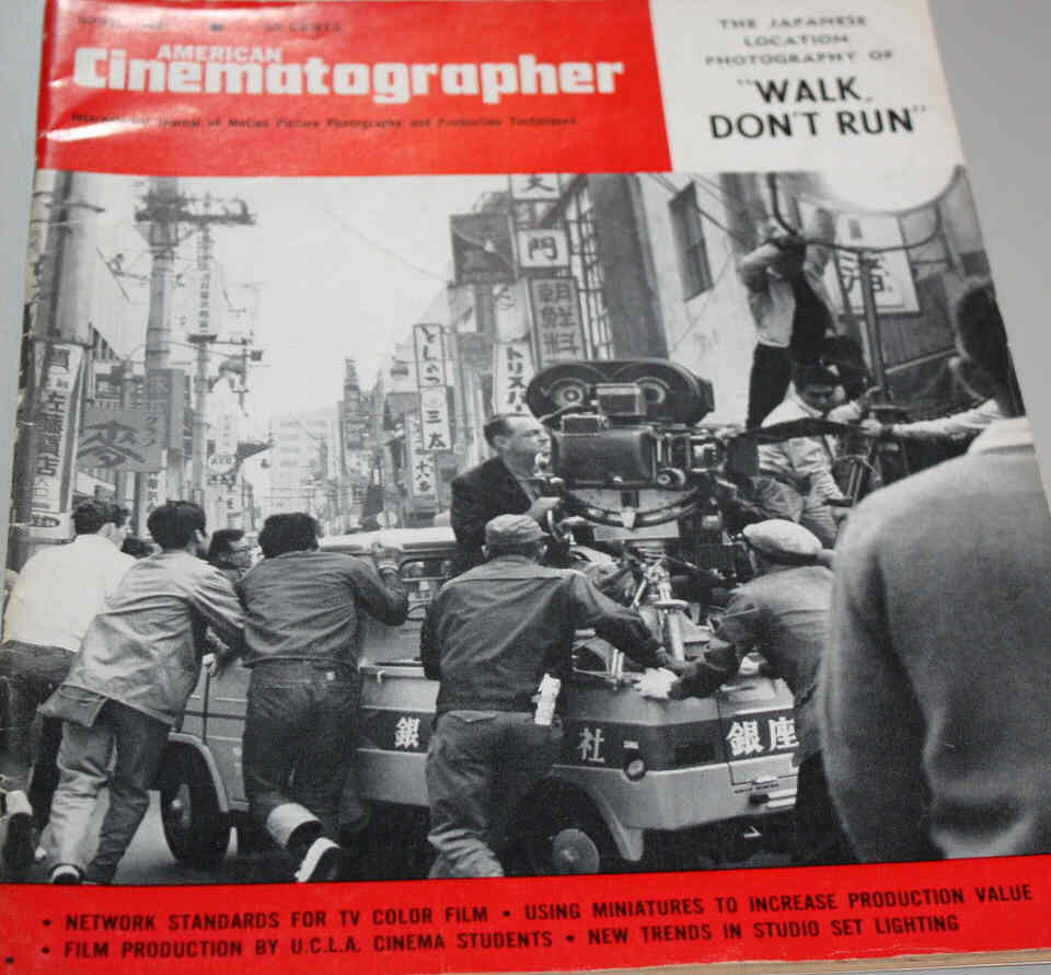 AMERICAN CINEMATOGRAPHER magazine side cover Issue 562 April 1966