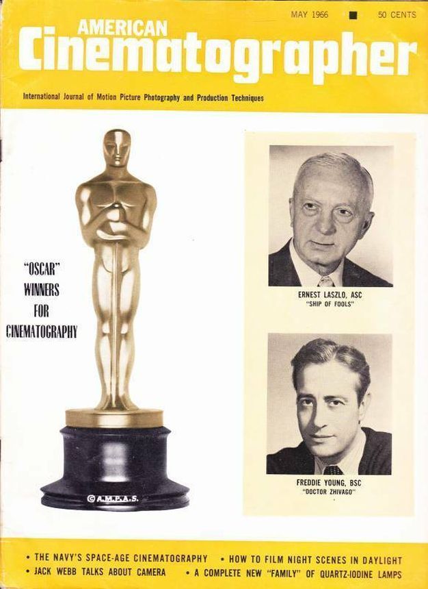AMERICAN CINEMATOGRAPHER magazine side cover Issue 563 May 1966