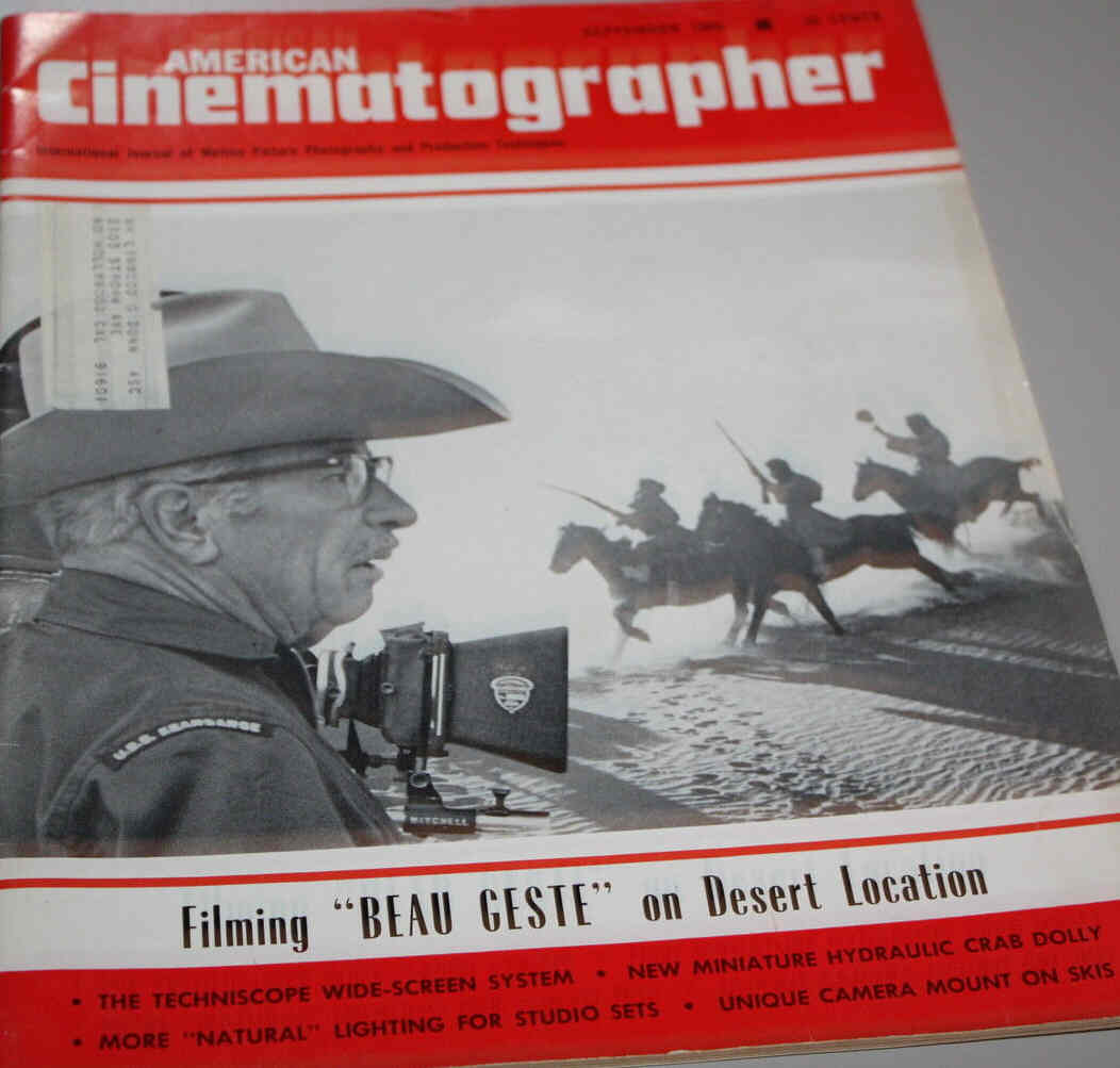 AMERICAN CINEMATOGRAPHER magazine side cover Issue 567 September 1966