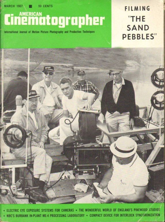 AMERICAN CINEMATOGRAPHER magazine side cover Issue 573 March 1967