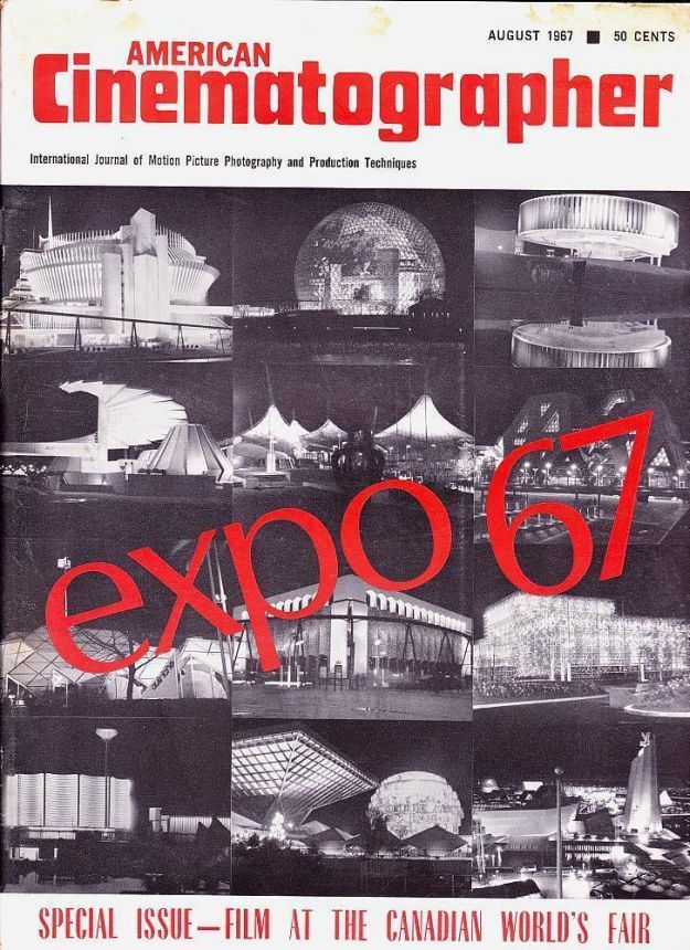 AMERICAN CINEMATOGRAPHER magazine side cover Issue 578 August 1967
