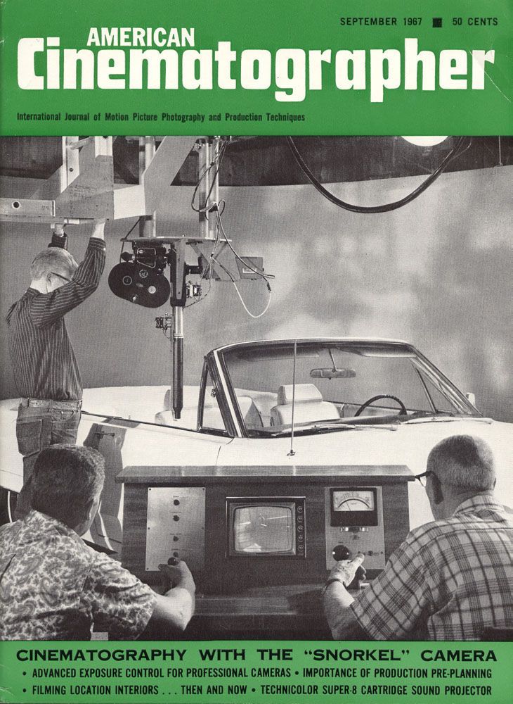 AMERICAN CINEMATOGRAPHER magazine side cover Issue 579 September 1967
