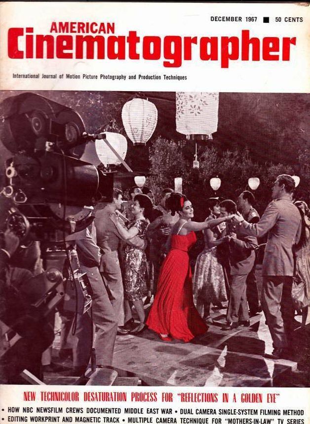 AMERICAN CINEMATOGRAPHER magazine side cover Issue 582 December 1967