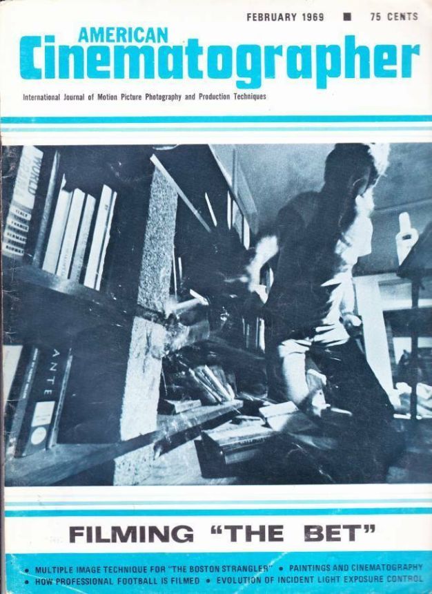 AMERICAN CINEMATOGRAPHER magazine side cover Issue 596 February 1969