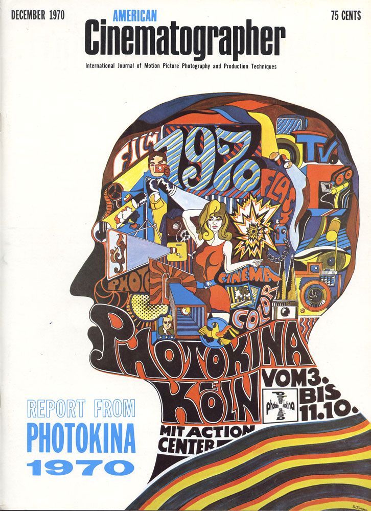 AMERICAN CINEMATOGRAPHER magazine side cover Issue 618 December 1970