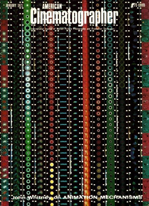 AMERICAN CINEMATOGRAPHER magazine side cover Issue 619 January- Vol. 52 #1 1971