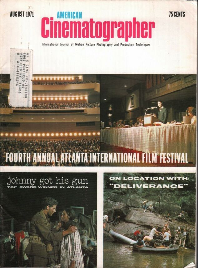 AMERICAN CINEMATOGRAPHER magazine side cover Issue 626 August 1971