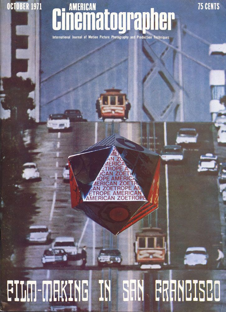 AMERICAN CINEMATOGRAPHER magazine side cover Issue 628 October 1971