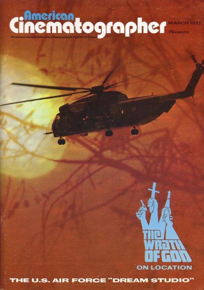 AMERICAN CINEMATOGRAPHER magazine side cover Issue 633 March - Vol. 53 #3 1972