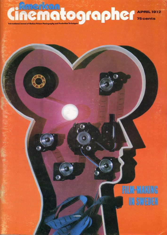 AMERICAN CINEMATOGRAPHER magazine side cover Issue 634 April - Vol. 53 #4 1972