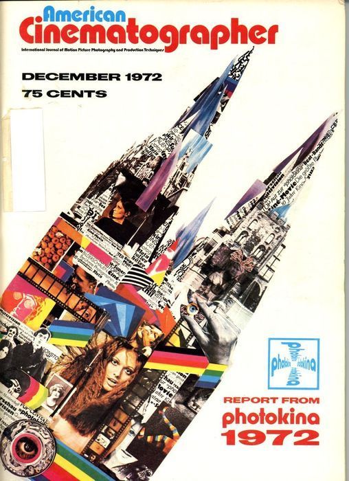 AMERICAN CINEMATOGRAPHER magazine side cover Issue 642 December - Vol. 53 #12 1972