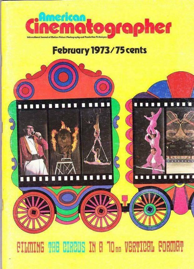 AMERICAN CINEMATOGRAPHER magazine side cover Issue 644 February - Vol. 54 #2 1973