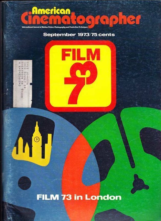 AMERICAN CINEMATOGRAPHER magazine side cover Issue 651 September - Vol. 54 #9 1973