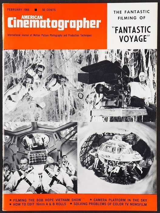 AMERICAN CINEMATOGRAPHER magazine side cover Issue 560 February 1966