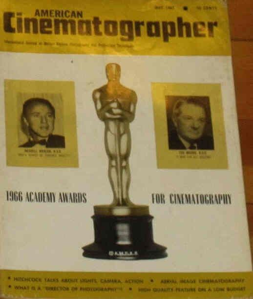 AMERICAN CINEMATOGRAPHER magazine side cover Issue 575 May 1967