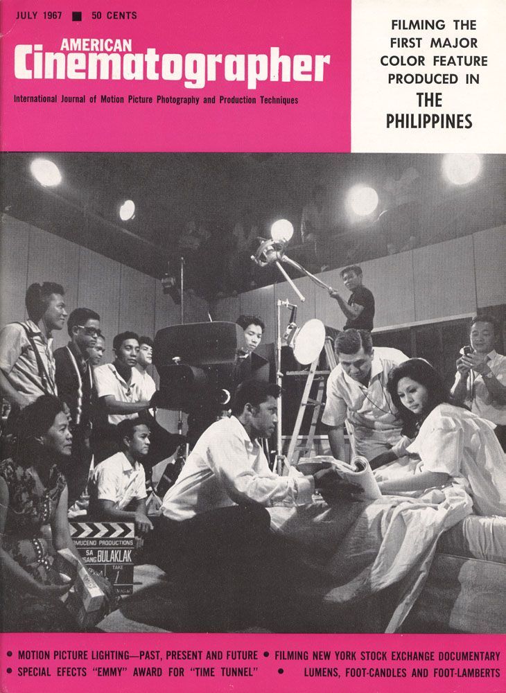 AMERICAN CINEMATOGRAPHER magazine side cover Issue 577 July 1967