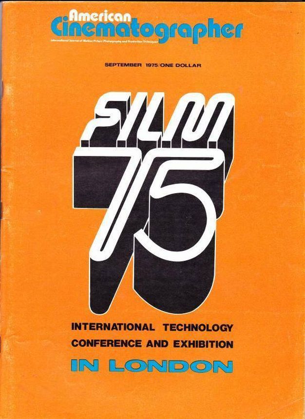 AMERICAN CINEMATOGRAPHER magazine side cover Issue 675 September 1975