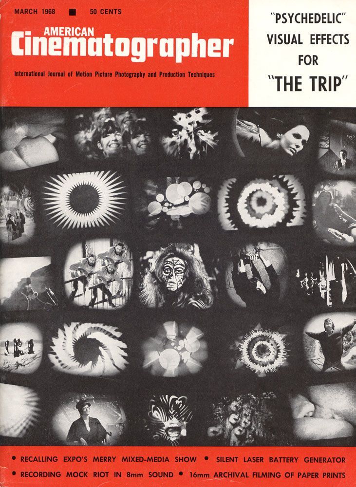 AMERICAN CINEMATOGRAPHER magazine side cover Issue 585 March 1968