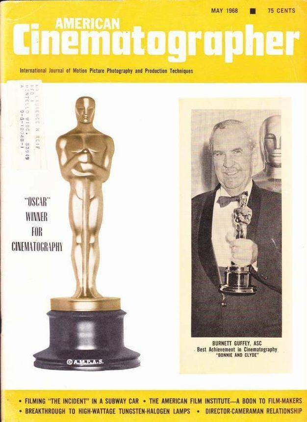 AMERICAN CINEMATOGRAPHER magazine side cover Issue 587 May 1968