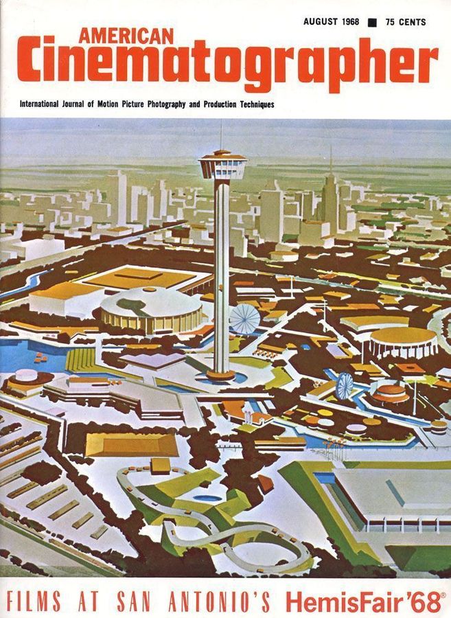 AMERICAN CINEMATOGRAPHER magazine side cover Issue 590 August 1968