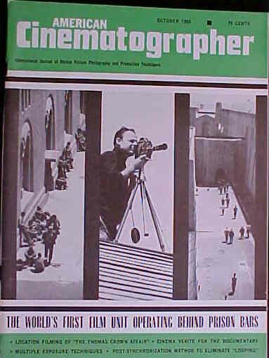 AMERICAN CINEMATOGRAPHER magazine side cover Issue 592 October 1968