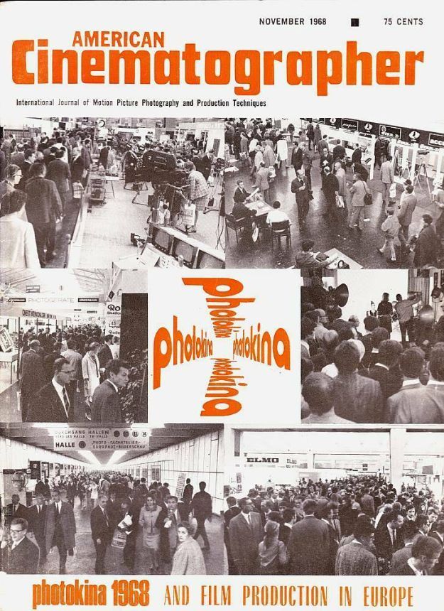AMERICAN CINEMATOGRAPHER magazine side cover Issue 593 November 1968
