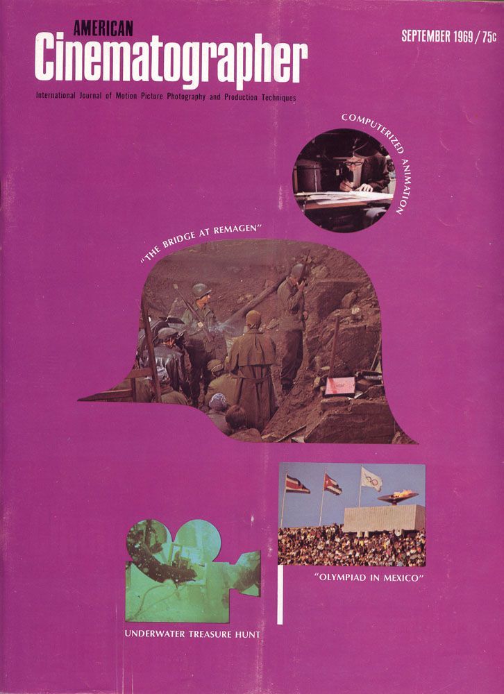 AMERICAN CINEMATOGRAPHER magazine side cover Issue 603 September 1969