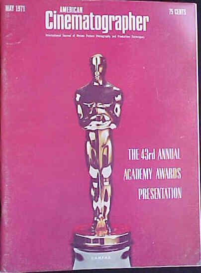 AMERICAN CINEMATOGRAPHER magazine side cover Issue 623 May 1971