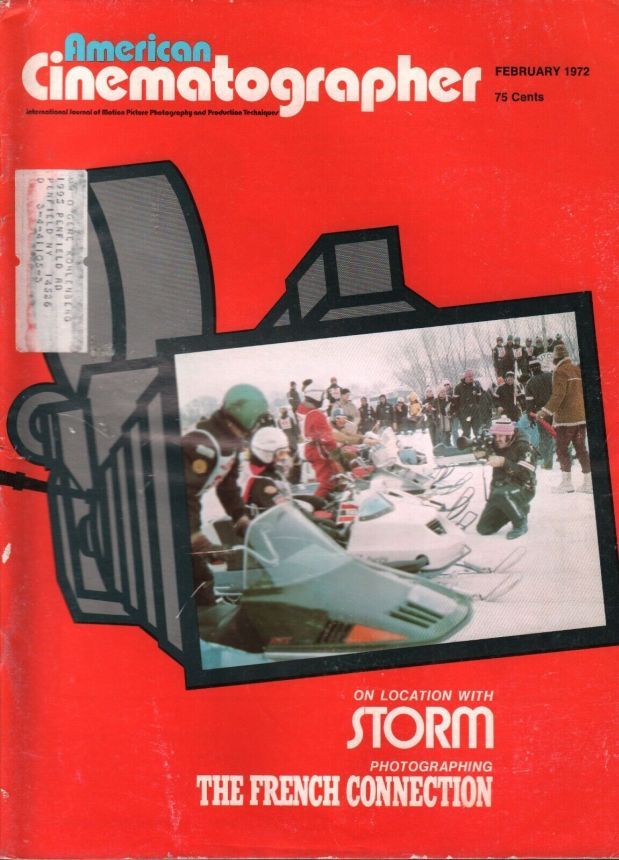 AMERICAN CINEMATOGRAPHER magazine side cover Issue 632 February - Vol. 53 #2 1972