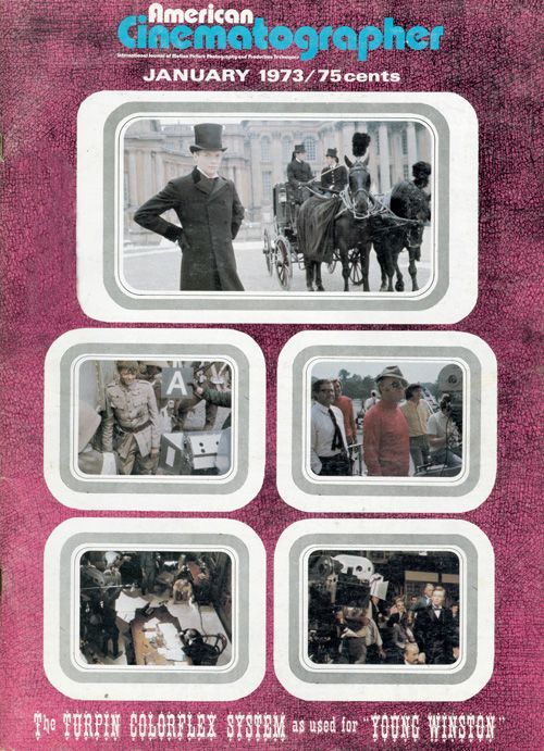 AMERICAN CINEMATOGRAPHER magazine side cover Issue 643 January- Vol. 54 #1 1973