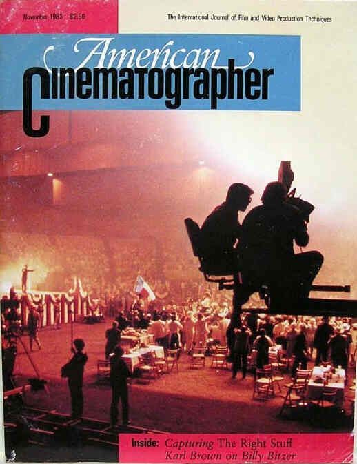 AMERICAN CINEMATOGRAPHER magazine side cover Issue 773 November 1983
